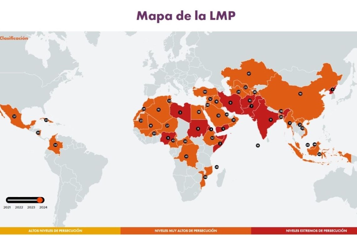 Puertas Abiertas lanza la Lista Mundial de la Persecución 2024